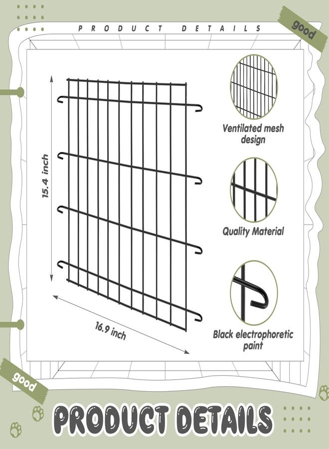 Tandefio 2 Pack Dog Crate Divider Panel for 24 Inch Crates - Adjustable Metal Pet Kennel Divider for Large, Medium & Small Dogs | Easy Installation & Secure Design (15.4 x 16.9 Inches) - Image 2
